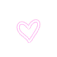 neon pink heart