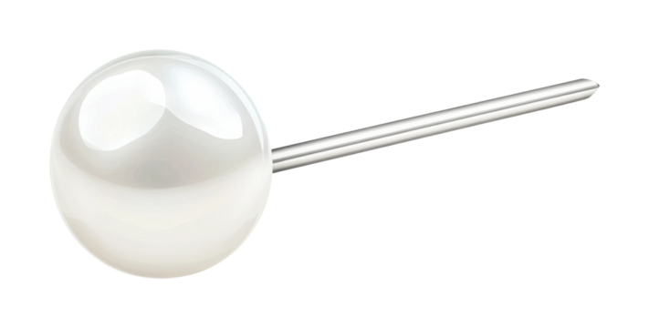 Elegant pearl stud earring with silver post for timeless jewelry collection and sophisticated fashion accessory, cut out