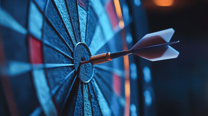 A symbolic image of a dart on target, representing leadership, motivation, and achieving key milestones in life or business