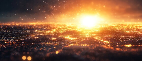 Golden Hour: Celestial Landscape of Sparkling Lights