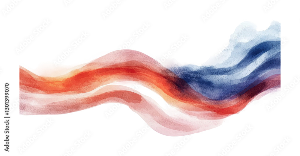 Poster flowing abstract waves in vibrant colors creating a sense of movement for artistic design or backgro