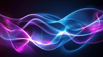 Beautiful flowing abstract waves with a vibrant color palette present