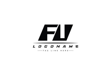 FU racer logo. Racing logo design for racing, driving and car or motorsport.
