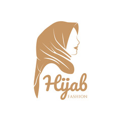 Women Hijab Beauty Vector Logo Template