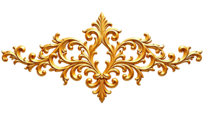 vector illustration of a floral ornament decorative element  cut out