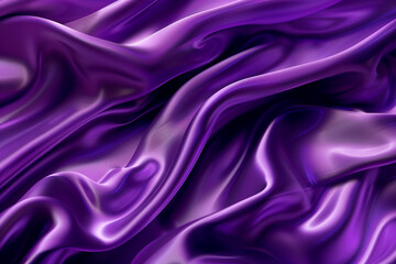 Obraz premium Purple Fabric Waves. Luxurious and Elegant Textile Texture Backdrop Design