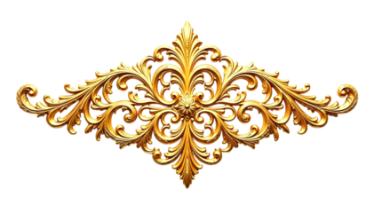 Golden designed decorative element  cut out