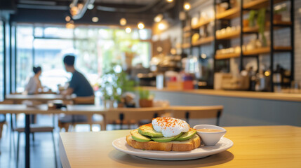 "Trendy Avocado Toast with Poached Egg and Chili Flakes"