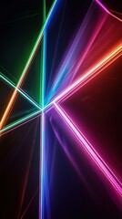 Abstract Neon Lines: A Symphony of Color and Light
