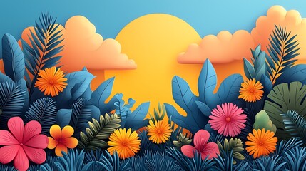 Floral Paradise Tropical Plants, Bright Sun