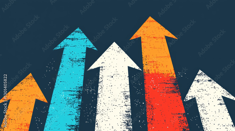 Poster a series of arrows pointing in different directions