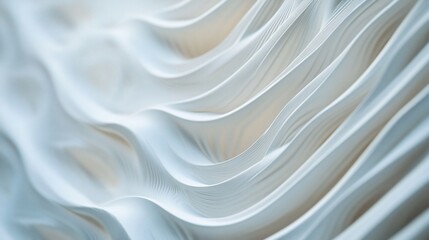 Obraz premium Abstract white curved lines background creating a gentle flowing pattern design