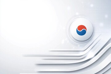 Design showcasing a modern symbol with flowing lines and a clean background in a minimalist style