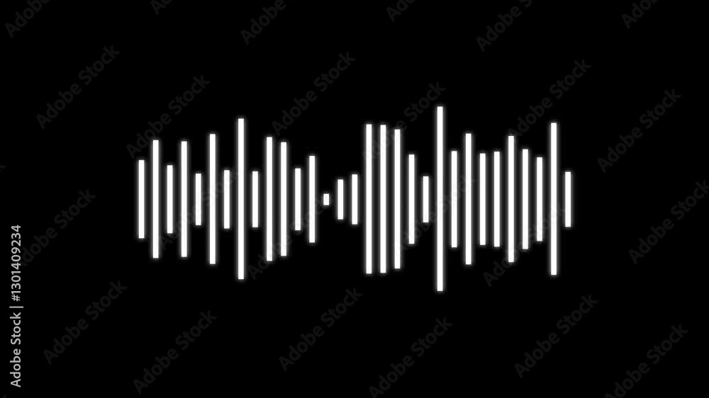 Poster music sound wave or audio waveform on a black background. audio spectrum sound wave effect waveform 