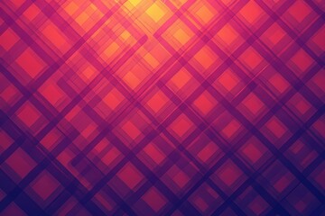 Fototapeta premium Abstract Diagonal Plaid Pattern in Vibrant Colors