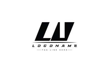 LU racer logo. Racing logo design for racing, driving and car or motorsport.