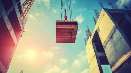 Dynamic Lifting of Heavy Beams in Urban Construction Site
