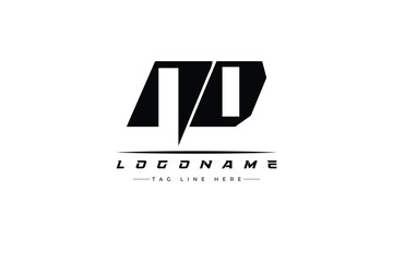 ND racer logo. Racing logo design for racing, driving and car or motorsport.