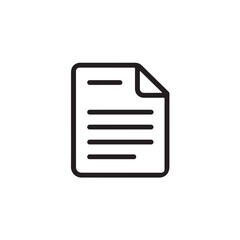 Minimal Document Icon | Line Art File Symbol for Office & Business