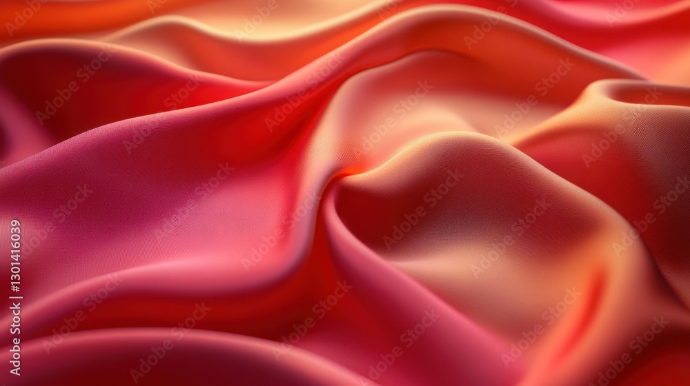 Aufkleber a flowing display of silky fabric with several color variations