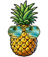 Pineapple sunglasses summer 
