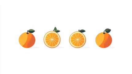 Citrus fruit slices illustration