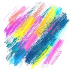 Vibrant Neon Colors in Chalky Hatching Style for Creative Projects