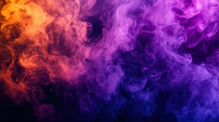 Colorful Smoke Rising Against a Dark Textured Background