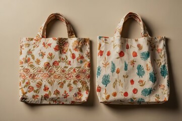 Beautifully designed fabric tote bags for shopping
