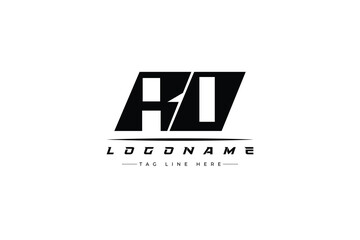 RO racer logo. Racing logo design for racing, driving and car or motorsport.