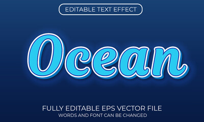 Ocean editable text effect