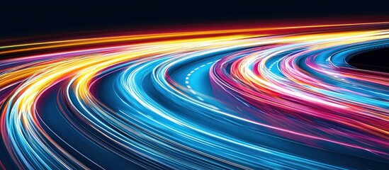 Dynamic Light Trails: A Symphony of Speed and Color