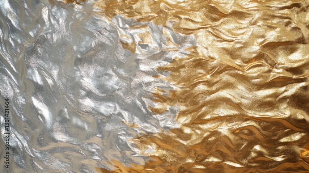 Poster metallic texture of two colors is visible in a closeup shot