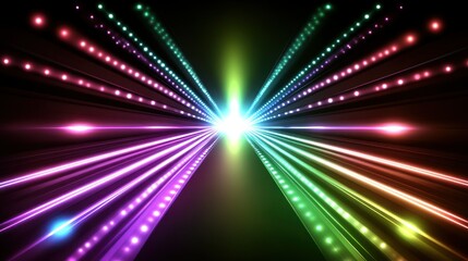 Obraz premium Bright light streaks radiate outwards from a central brilliant source