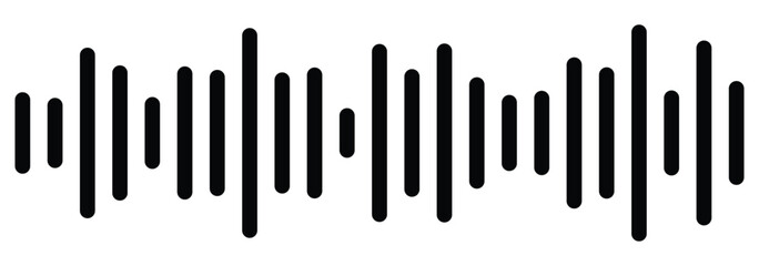 Sound Wave Icon. Sound wave. Audio record sound with microphone, sound wave icon vector flat illustration. Sound wave collection for music equalizer. Design eps 10