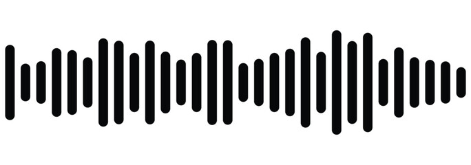 Sound wave icon. Sound wave. Sound wave with sharp edge vector image, sound wave lines, audio signal lines. Design eps 10