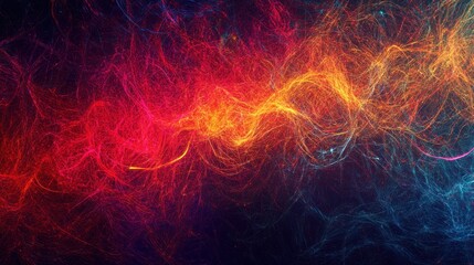 Fototapeta premium Colorful glowing lines depicting an abstract and beautiful energy flow