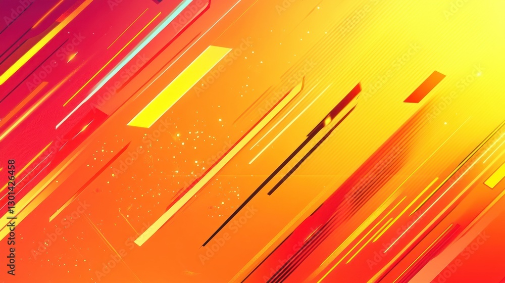 Poster a background illustrating diagonal lines and vibrant colors creating effects