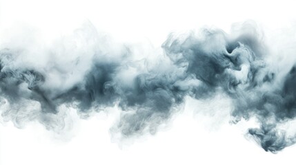 Fototapeta premium A stream of blue gray smoke spreads across the background