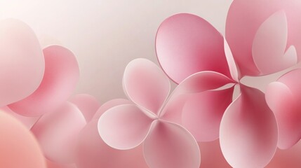 Fototapeta premium Abstract pink flower petals appearing to float on gradient background