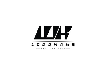 WK racer logo. Racing logo design for racing, driving and car or motorsport.