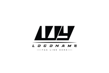WY racer logo. Racing logo design for racing, driving and car or motorsport.