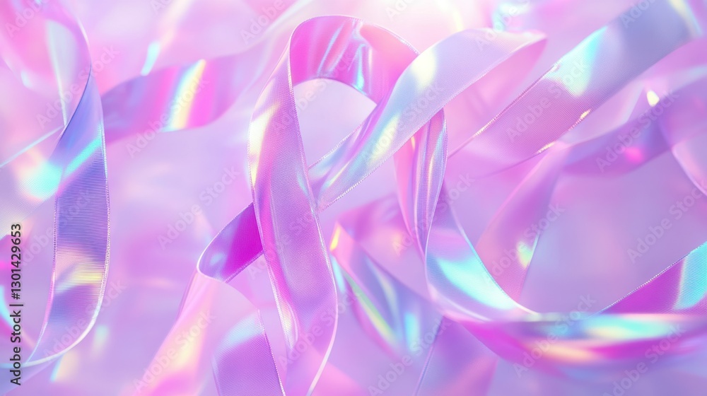 Aufkleber floating iridescent ribbons create a mesmerizing abstract and beautiful background