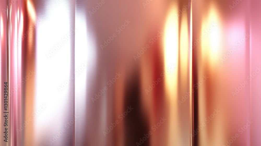Poster vertical lines and light reflecting within a pinkish gradient