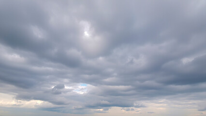 Fototapeta premium Sky full of clouds, 16:9 widescreen, 300 dpi, with free space for text