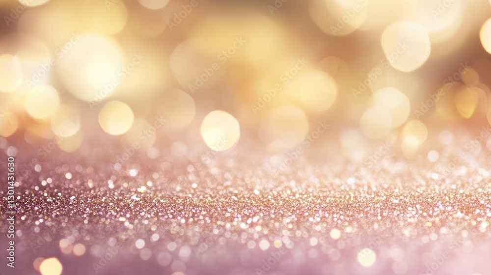 Poster an abstract background of glitter with soft blurred bokeh lights
