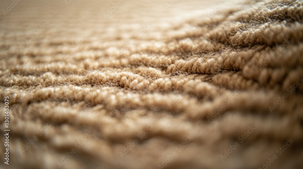 Poster close up view of a soft brown patterned carpet