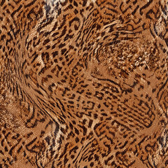 Seamless patterned texture of animal skin, animal print.