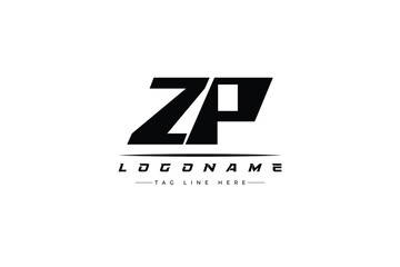 ZP racer logo. Racing logo design for racing, driving and car or motorsport.