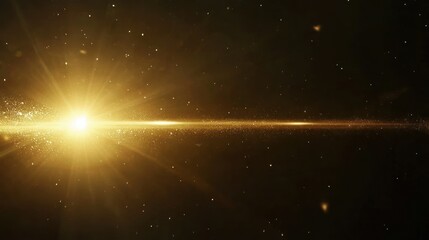 Obraz premium Bright Golden Light Shining Across A Dark Mysterious Background